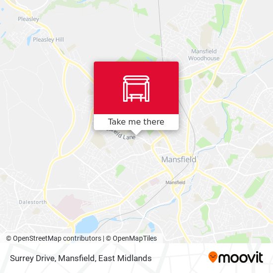 Surrey Drive, Mansfield map