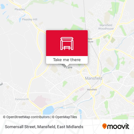 Somersall Street, Mansfield map