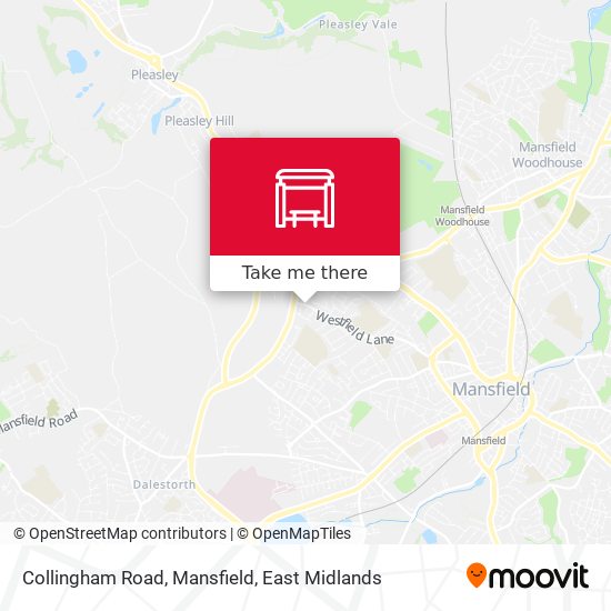 Collingham Road, Mansfield map