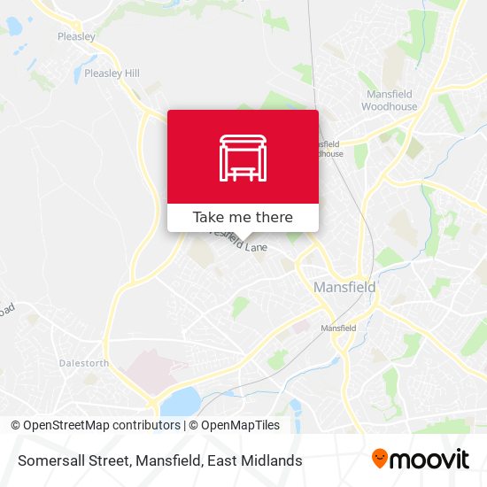 Somersall Street, Mansfield map