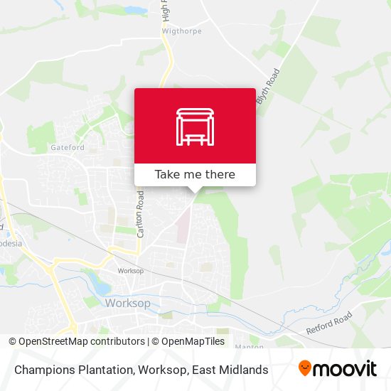 Champions Plantation, Worksop map