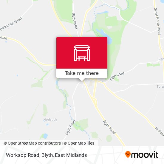 Worksop Road, Blyth map