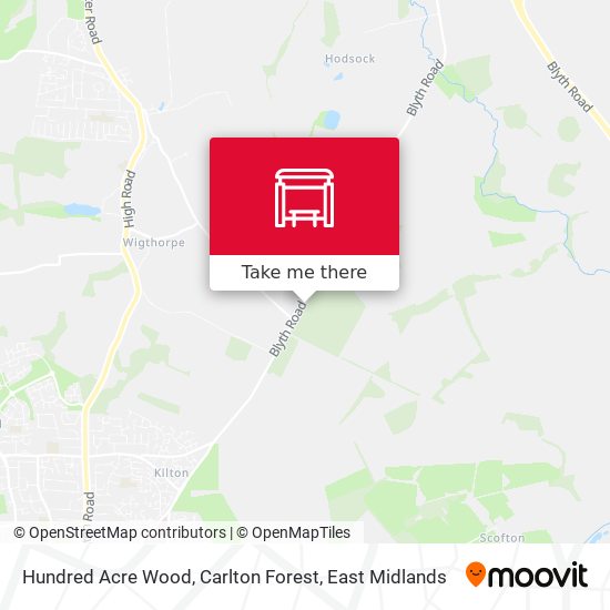 Hundred Acre Wood, Carlton Forest map