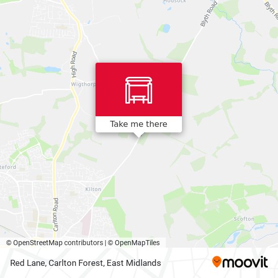 Red Lane, Carlton Forest map