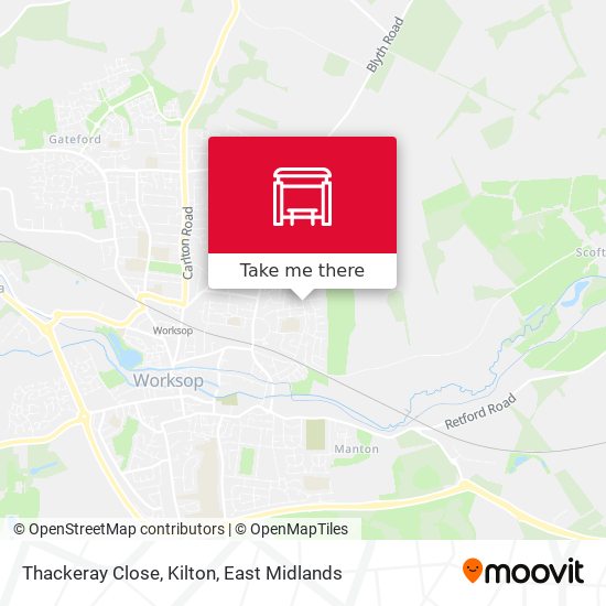 Thackeray Close, Kilton map