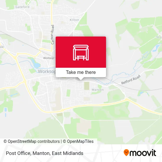 Post Office, Manton map