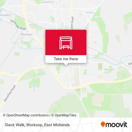 Slack Walk, Worksop map