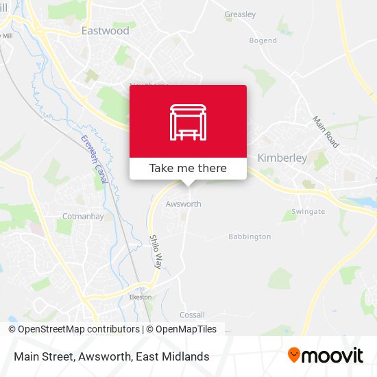 Main Street, Awsworth map