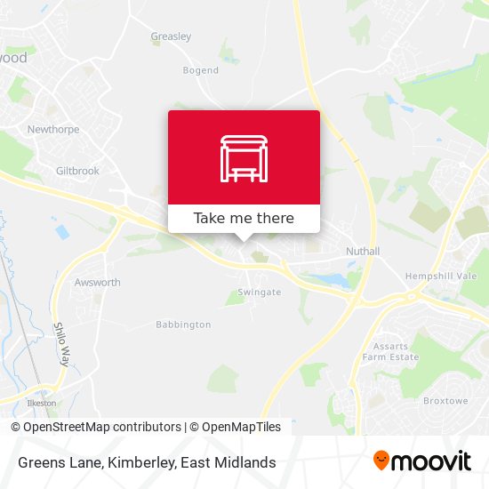 Greens Lane, Kimberley map