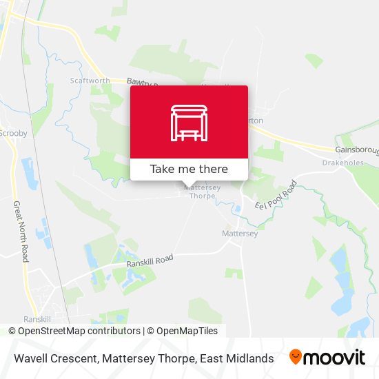 Wavell Crescent, Mattersey Thorpe map