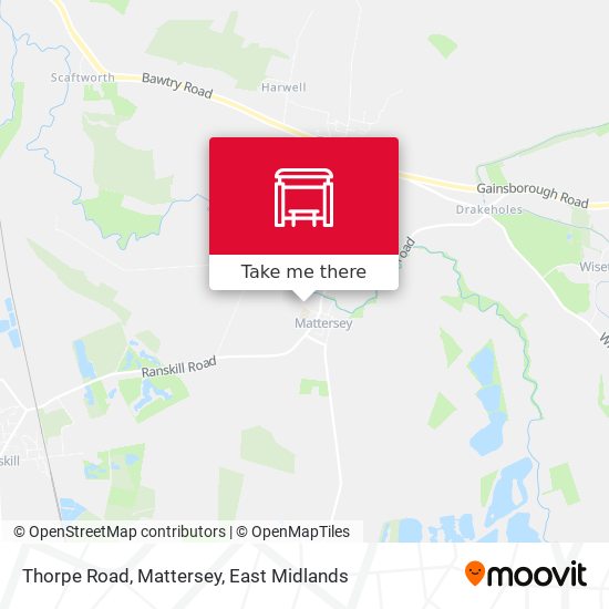 Thorpe Road, Mattersey map