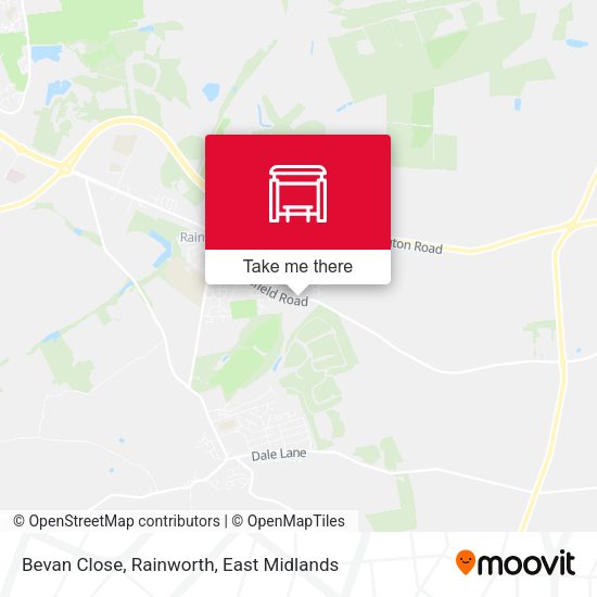 Bevan Close, Rainworth map