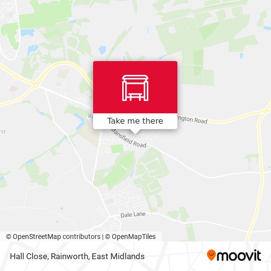 Hall Close, Rainworth map
