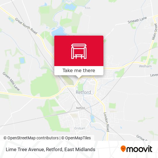 Lime Tree Avenue, Retford map