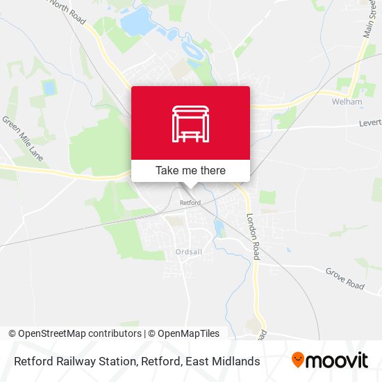 Retford Railway Station, Retford map