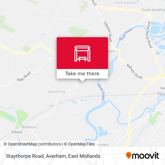 Staythorpe Road, Averham map