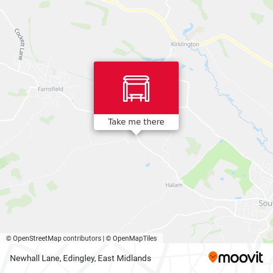 Newhall Lane, Edingley map