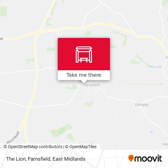 The Lion, Farnsfield map