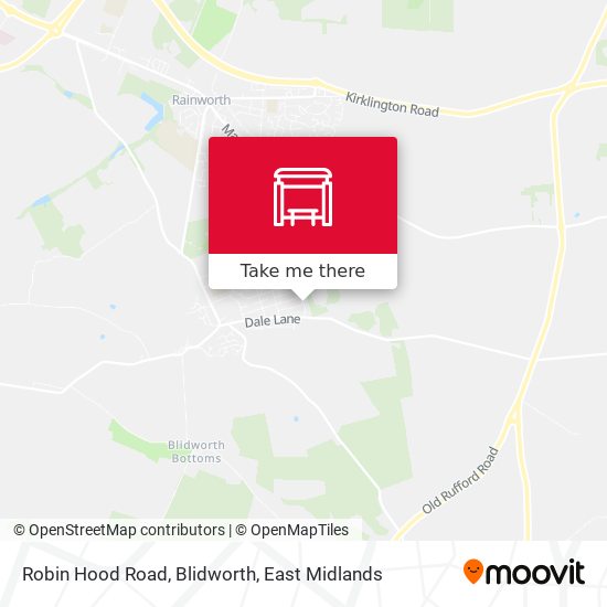 Robin Hood Road, Blidworth map