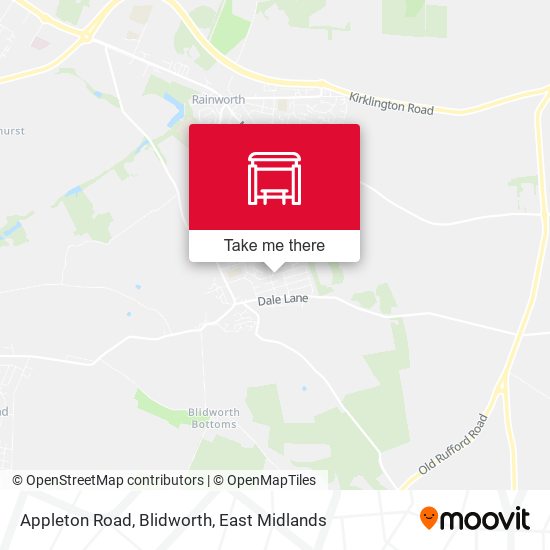 Appleton Road, Blidworth map