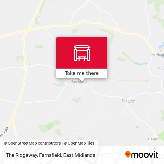 The Ridgeway, Farnsfield map