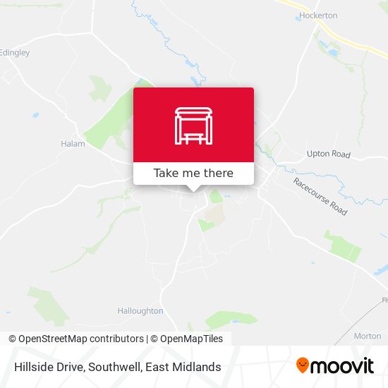 Hillside Drive, Southwell map