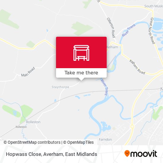 Hopwass Close, Averham map