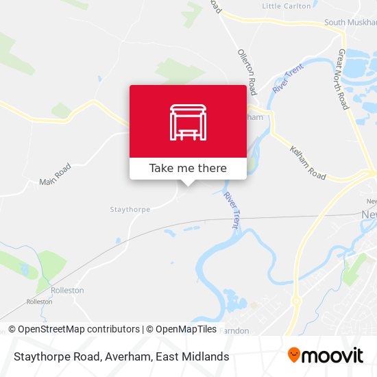 Staythorpe Road, Averham map