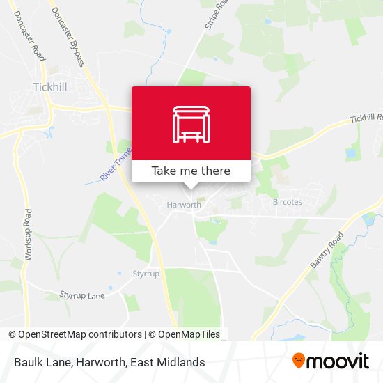 Baulk Lane, Harworth map