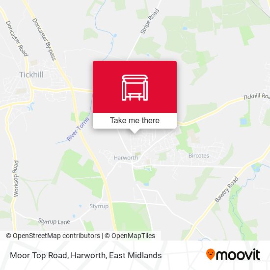 Moor Top Road, Harworth map