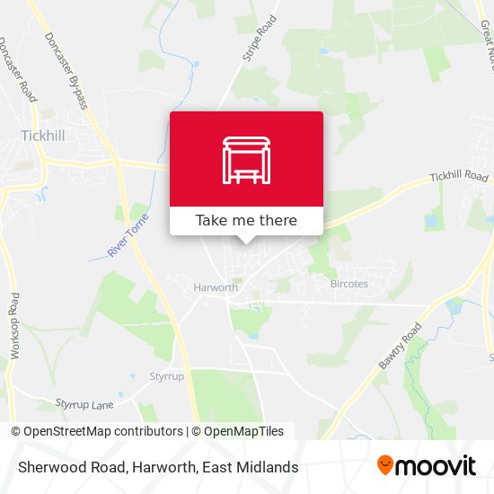 Sherwood Road, Harworth map