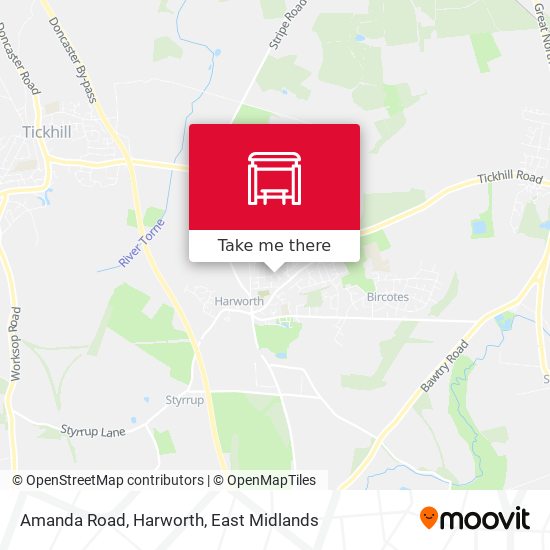 Amanda Road, Harworth map