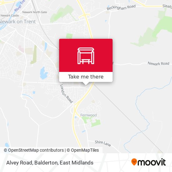 Alvey Road, Balderton map