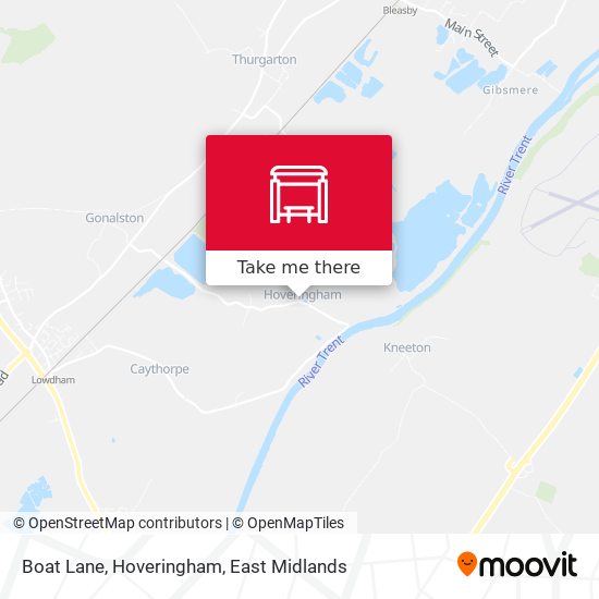 Boat Lane, Hoveringham map