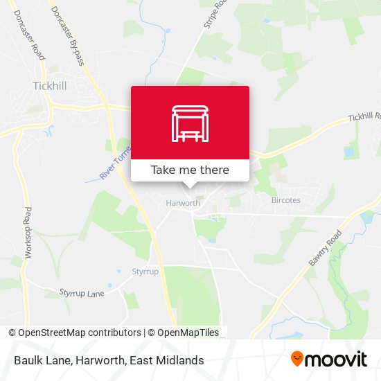 Baulk Lane, Harworth map