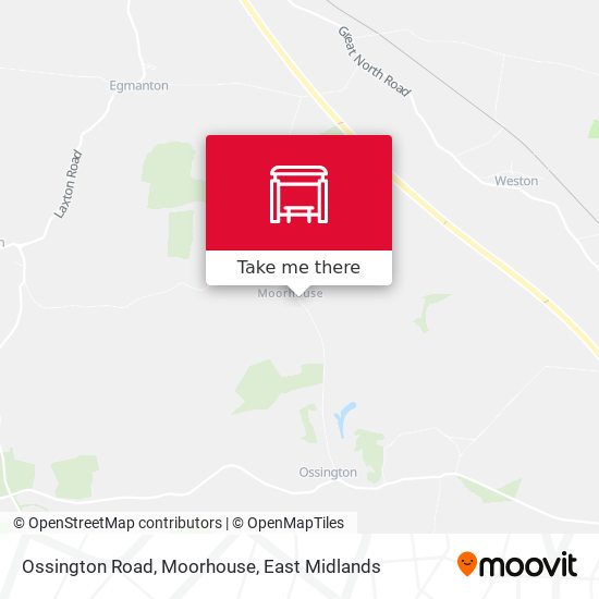 Ossington Road, Moorhouse map