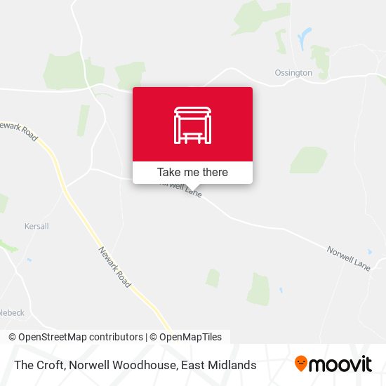 The Croft, Norwell Woodhouse map