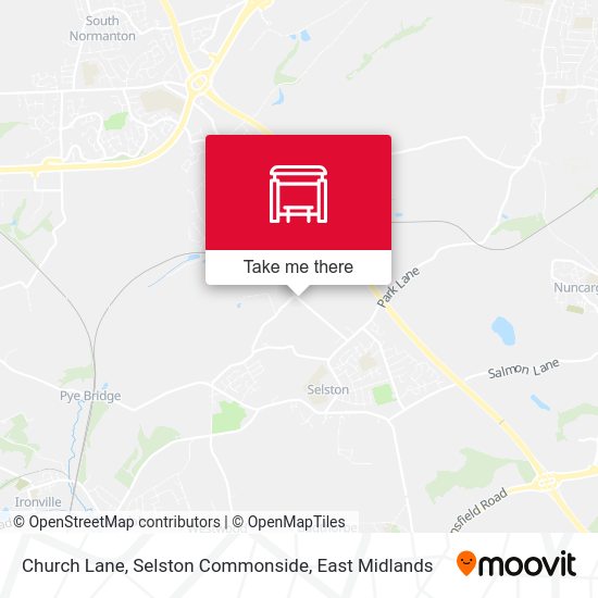 How to get to Church Lane, Selston Commonside in East Midlands by Bus?
