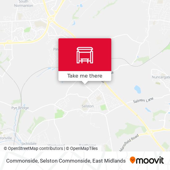 Commonside, Selston Commonside map