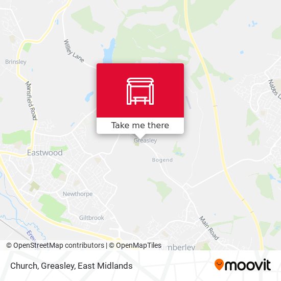 Church, Greasley map