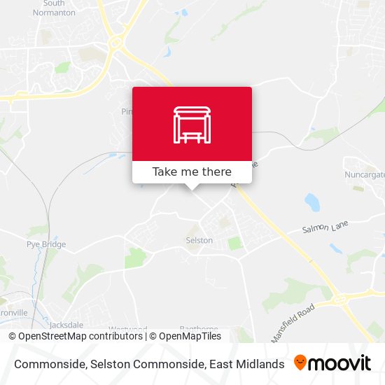 Commonside, Selston Commonside map