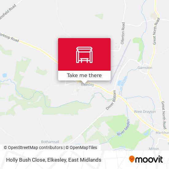 Holly Bush Close, Elkesley map
