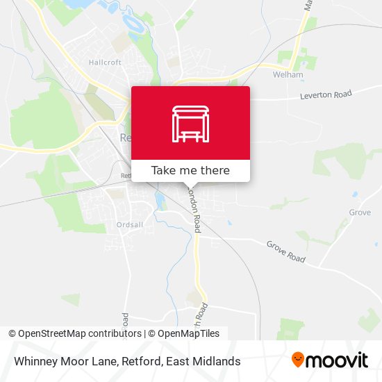 Whinney Moor Lane, Retford map