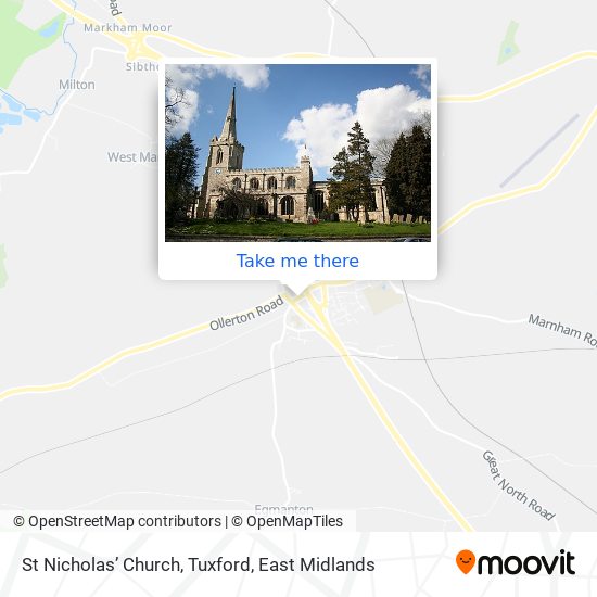 St Nicholas’ Church, Tuxford map