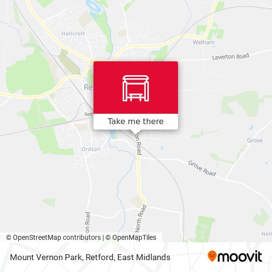 Mount Vernon Park, Retford map