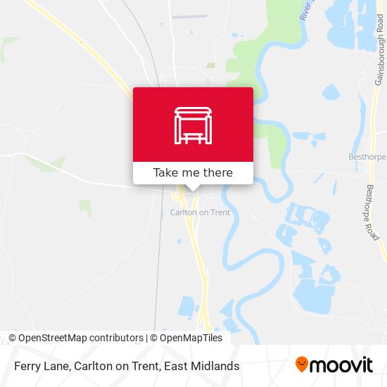 Ferry Lane, Carlton on Trent map