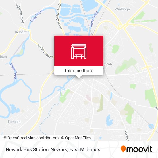 Newark Bus Station, Newark map