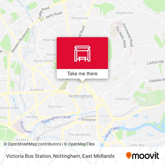 Victoria Bus Station, Nottingham map