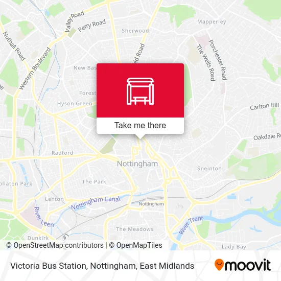 Victoria Bus Station, Nottingham map