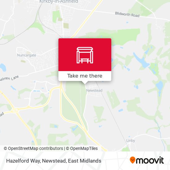 Hazelford Way, Newstead map